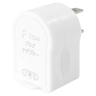 PRACTICAL 實用牌 日式F型2P轉向插頭 10個 AC 125V, 白色