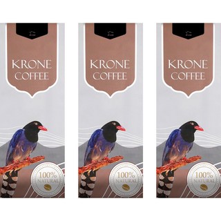 KRONE 皇雀 印尼曼特寧 100% Natural, 咖啡豆(無研磨), 227g, 3包