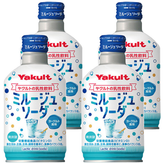 Yakult 養樂多 優格碳酸飲料 日本原裝進口 添加維生素D 微碳酸氣泡清涼爽口, 300ml, 4瓶