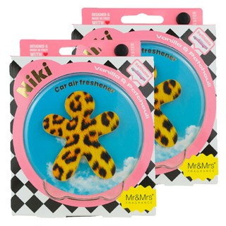 Mr&Mrs FRAGRANCE Niki 特別裝飾 車用芳香劑, 2個, 香草廣藿香