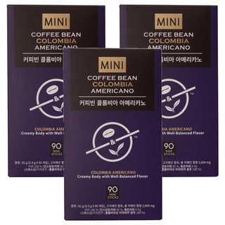 The Coffee Bean 哥倫比亞即溶美式咖啡隨身包, 0.9g, 90條, 3盒