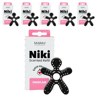 Mr&Mrs FRAGRANCE Niki 車用芳香劑補充蕊, 清新空氣, 6個