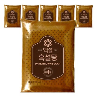 백설 흑설탕, 1kg, 6개