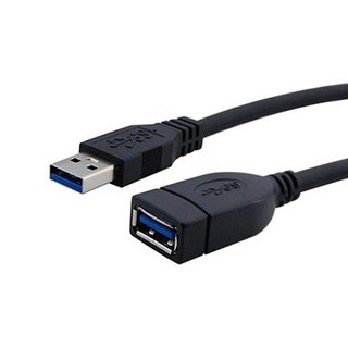 CVW 電腦影音專用線 Cable USB 3.0 A公-A母 專業級傳輸線 100cm, 黑色, 1個