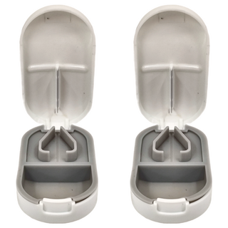 城市漫遊 切藥器 Set 2個, 多功能切藥器, 白色, 304不鏽鋼刀片, 1組