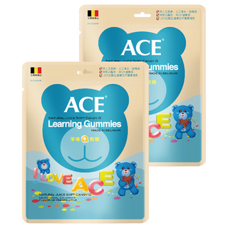 ACE字母Q軟糖 字母數字造型 植物萃取 綜合水果口味, 240g, 2包