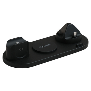 GUXON 古尚 多功能無線充電盤 耳機/手機通用, 靜謐黑, 1個