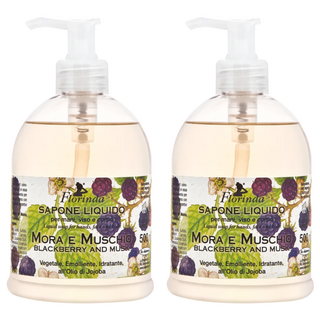 Florinda 輕奢液體皂 500ml 黑莓&麝香怡人香氣 手臉身體適用, 2瓶