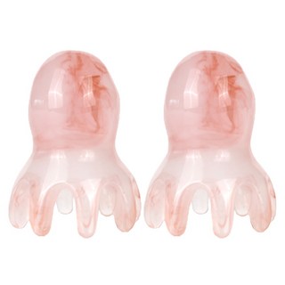 에이커하우스 문어괄사 두피 마사지기, 레드, 2개