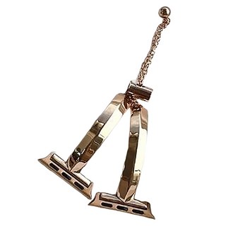 DAYA 法式C彎流光不鏽鋼錶帶, 玫瑰金, 1條