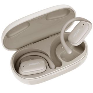 필립스 ENC 노이즈캔슬링 오픈형 블루투스 무선 이어폰, TAT3708, 화이트