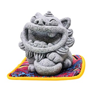 富貴財寶 青砂石瑞獸擺件, 萌寶 灰色, 1個
