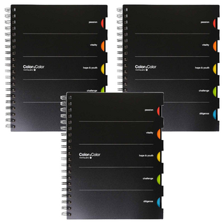 morning glory 8000 PP Prima筆記本, 3本, 顏色隨機