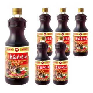 萬家香 極品香菇素蠔油 無味精添加 不含焦糖色素 黃豆與小麥基底, 1.2kg, 6瓶