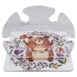 Easy+ 易立家 無痕掛勾牙刷架, 彩繪小熊貼片, 1個