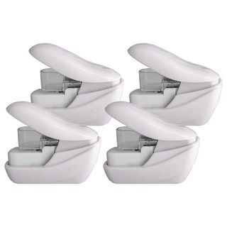 AHOYE 迷你無針釘書機, 4個, 白色