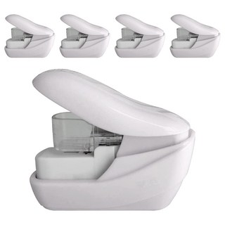 AHOYE 迷你無針釘書機, 5個, 白色