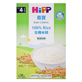 HiPP 喜寶 BABY CEREAL 100% Rice生機米精 無添加糖 4個月以上, 200g, 1盒