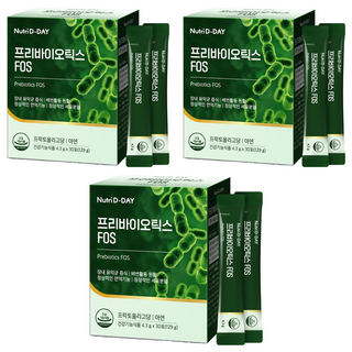 Nutri D-DAY 益生元果寡糖乳酸菌粉隨身包 30條入, 3個, 129g