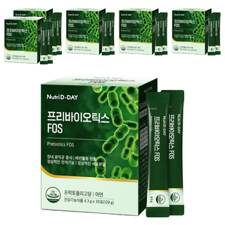 Nutri D-DAY 益生元果寡糖乳酸菌粉隨身包 30條入, 6個, 129g