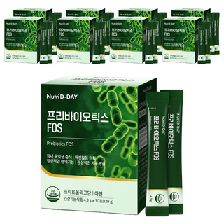 Nutri D-DAY 益生元果寡糖乳酸菌粉隨身包 30條入, 9個, 129g