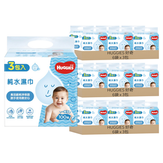 HUGGIES 好奇 一般型 純水嬰兒濕巾, 100張, 54包