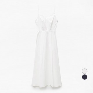 MIXXO 女款細肩帶層次波浪裙, (10號)白色