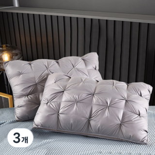 하와이슬립 푹신한 호텔 경추베개, 그레이, 3개