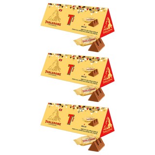 TOBLERONE 迷你瑞士三角牛奶巧克力, 3盒, 480g