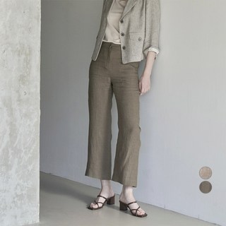 Olivia Lauren 女款透氣亞麻寬褲 VOPDL5M4211