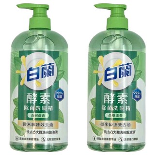 白蘭 酵素除菌洗碗精 茶樹蘆薈, 1kg, 2瓶