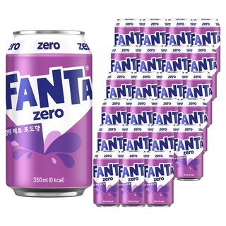 환타 제로 포도향 탄산음료, 350ml, 24개