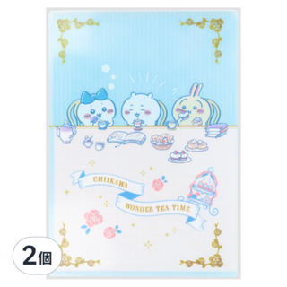 sun-star A4兩用封口L型資料夾, 吉伊卡哇藍色假日, 2個