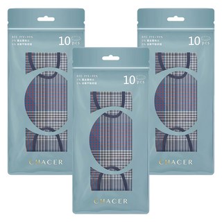 CHACER 佳和口罩 4D立體醫用口罩 成人用 KF94, 摩登紫, 3袋, 10片