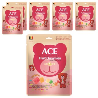 ACE 水果Q軟糖 無色素 無防腐劑 無反式脂肪 比利時進口, 240g, 6包