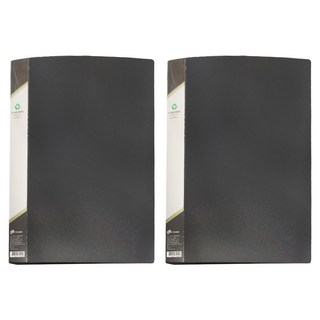 雙德 PP主色板資料簿 40頁 A4, 黑色, 2本