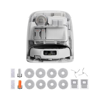 DJI ROMO P 로봇청소기 + 액세서리 키트 세트, 투명 + 화이트(청소기), 단일색상(키트), CR8E