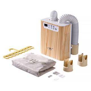 MOLIJIA 魔力家 M190多功能雙管調溫烘乾機9件組 伸縮雙管熱出風 乾衣烘被, 木紋款