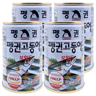 韓國 PENGUIN 水煮鯖魚, 400g, 4個