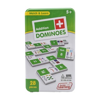 Junior Learning 益智骨牌接龍遊戲-加法，5歲以上，28塊/組, 1盒