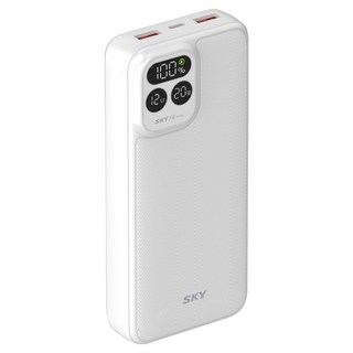 SKY 필 PD20 LCD 디스플레이 고속 충전 보조배터리 20000mAh 22.5W, SKY-PD20, 화이트