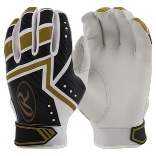 Rawlings Flexfit 雙手用打擊手套 EBG21S04GL, 黑色 + 金色, 1個