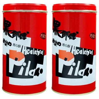 Healthful 黑師傅 巧克力口味捲心酥 香氣醇厚、口感酥脆, 400g, 2罐