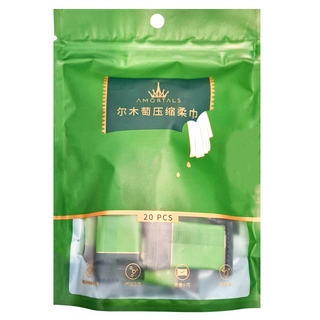 AMORTALS 爾木萄 加厚壓縮毛巾 柔韌升級, 1包, 白色