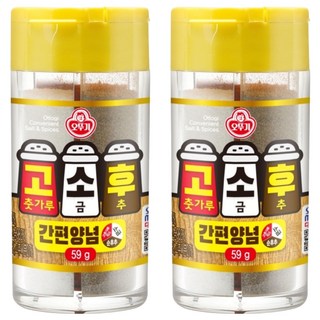 OTTOGI 不倒翁 辣椒粉鹽巴胡椒粉三合一調味罐, 59g, 2罐