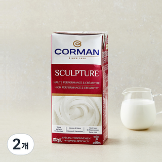 콜만 휘핑크림 스컬프쳐, 2개, 1L