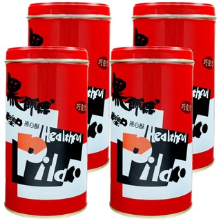 Healthful 黑師傅 巧克力口味捲心酥 香氣醇厚、口感酥脆, 400g, 4罐