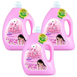 白鴿 防蟎衣物柔軟精, 幸福花香, 澳洲Monash大學認證, 防蟎率99%以上, 天然植物菁華, 3.2kg, 3桶