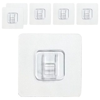 Green Bell 綠貝 無痕掛勾 子母扣 防水耐用 超黏合高穩定性, 白色, 6個