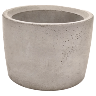 寬圓柱水泥盆, 水泥灰, 1個